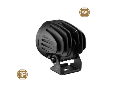 Stinger LED work light with heat sink fins and mounting bracket