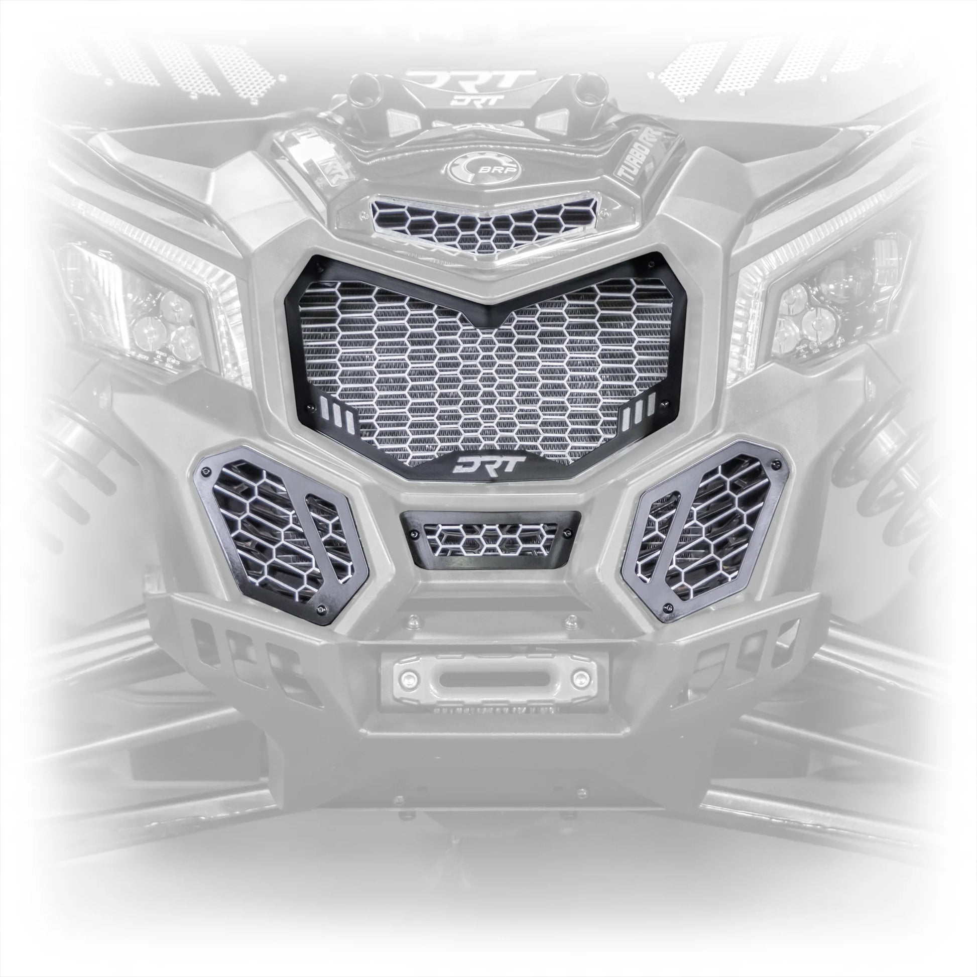 DRT Motorsports V2 5 Pc Front Grill Kit CAN-AM MAVERICK X3 2017-24 Max XRS XDS Front View