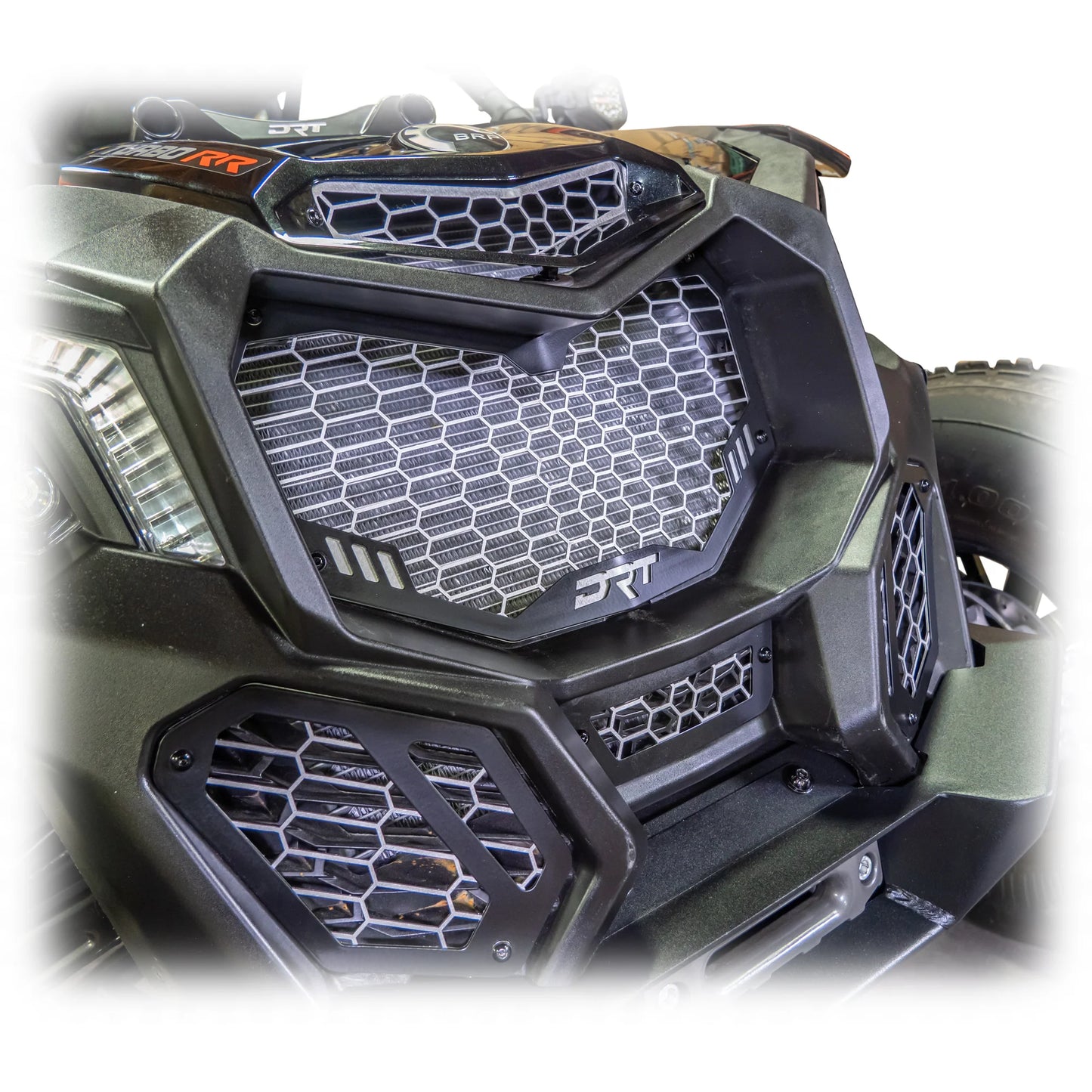 DRT Motorsports V2 5 Pc Front Grill Kit CAN-AM MAVERICK X3 2017-24 Max XRS XDS Close View
