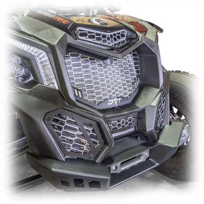 DRT Motorsports V2 5 Pc Front Grill Kit CAN-AM MAVERICK X3 2017-24 Max XRS XDS Side Close View