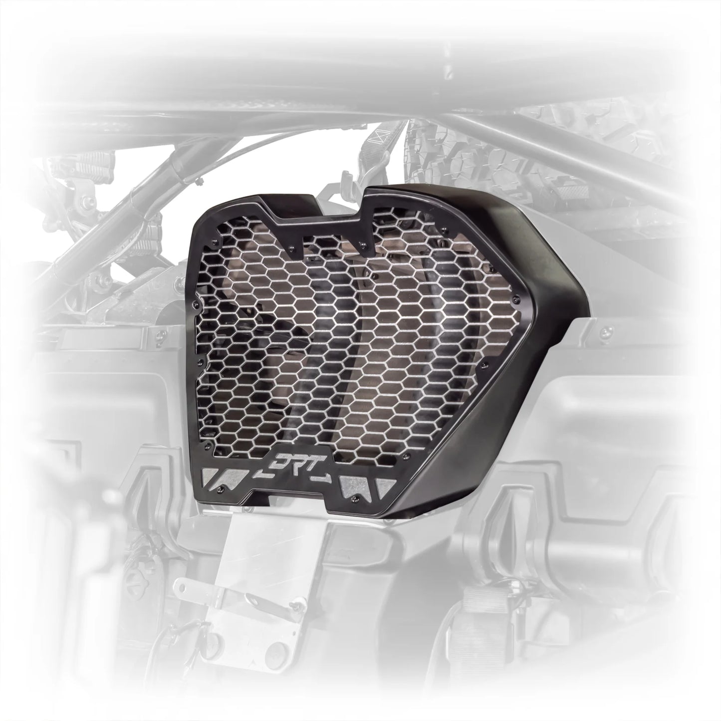 DRT Aluminum Air Intake Vent Grill Kit Can Am Maverick R 2024+ Side B/W