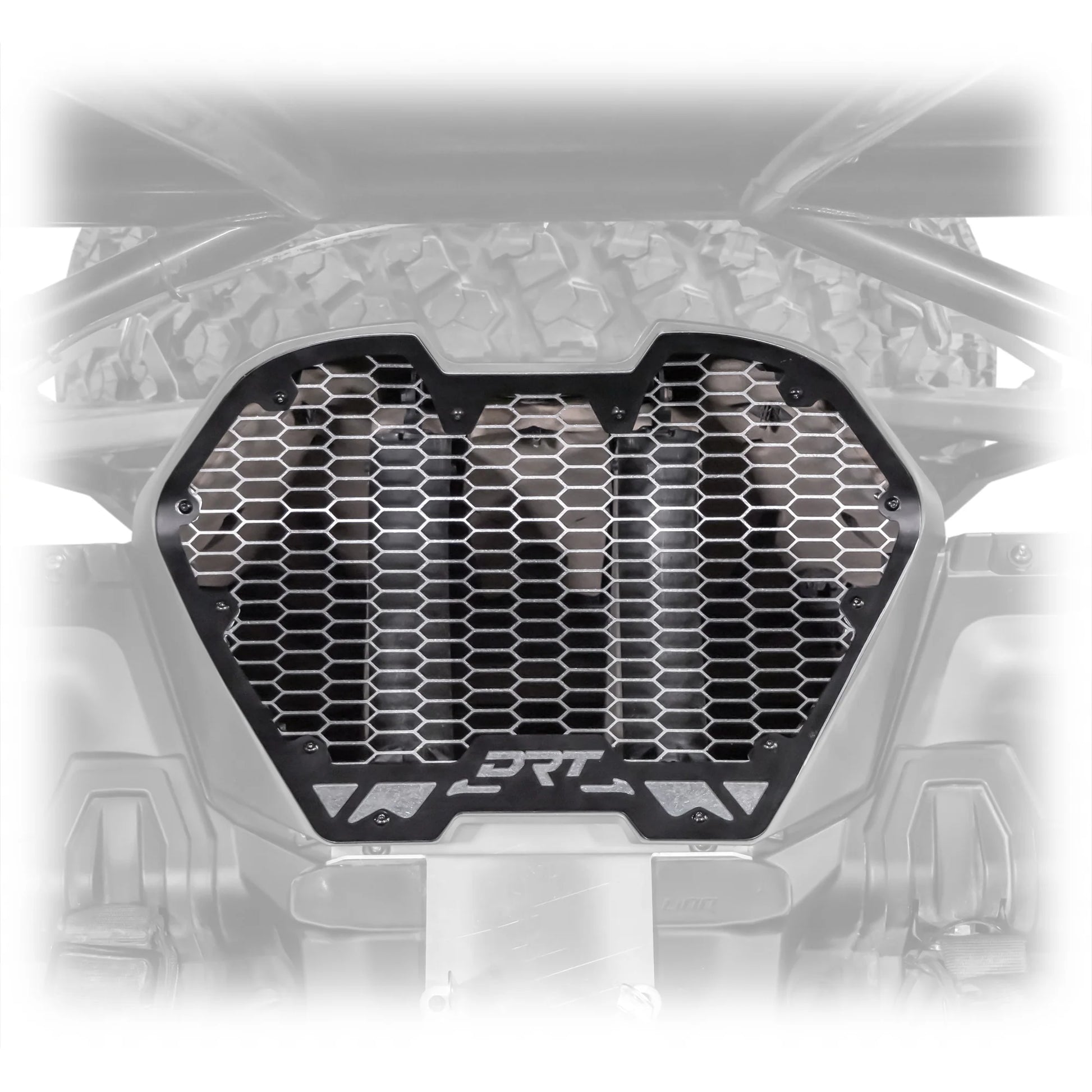 DRT Aluminum Air Intake Vent Grill Kit Can Am Maverick R 2024+ b/w center view