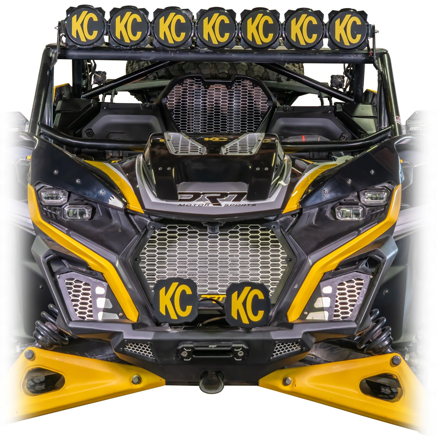 DRT Aluminum Air Intake Vent Grill Kit Can Am Maverick R 2024+ Front Center View