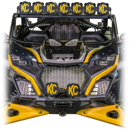 DRT Aluminum Air Intake Vent Grill Kit Can Am Maverick R 2024+ Front Center View