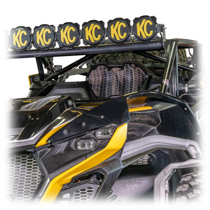 DRT Aluminum Air Intake Vent Grill Kit Can Am Maverick R 2024+ Close Front View
