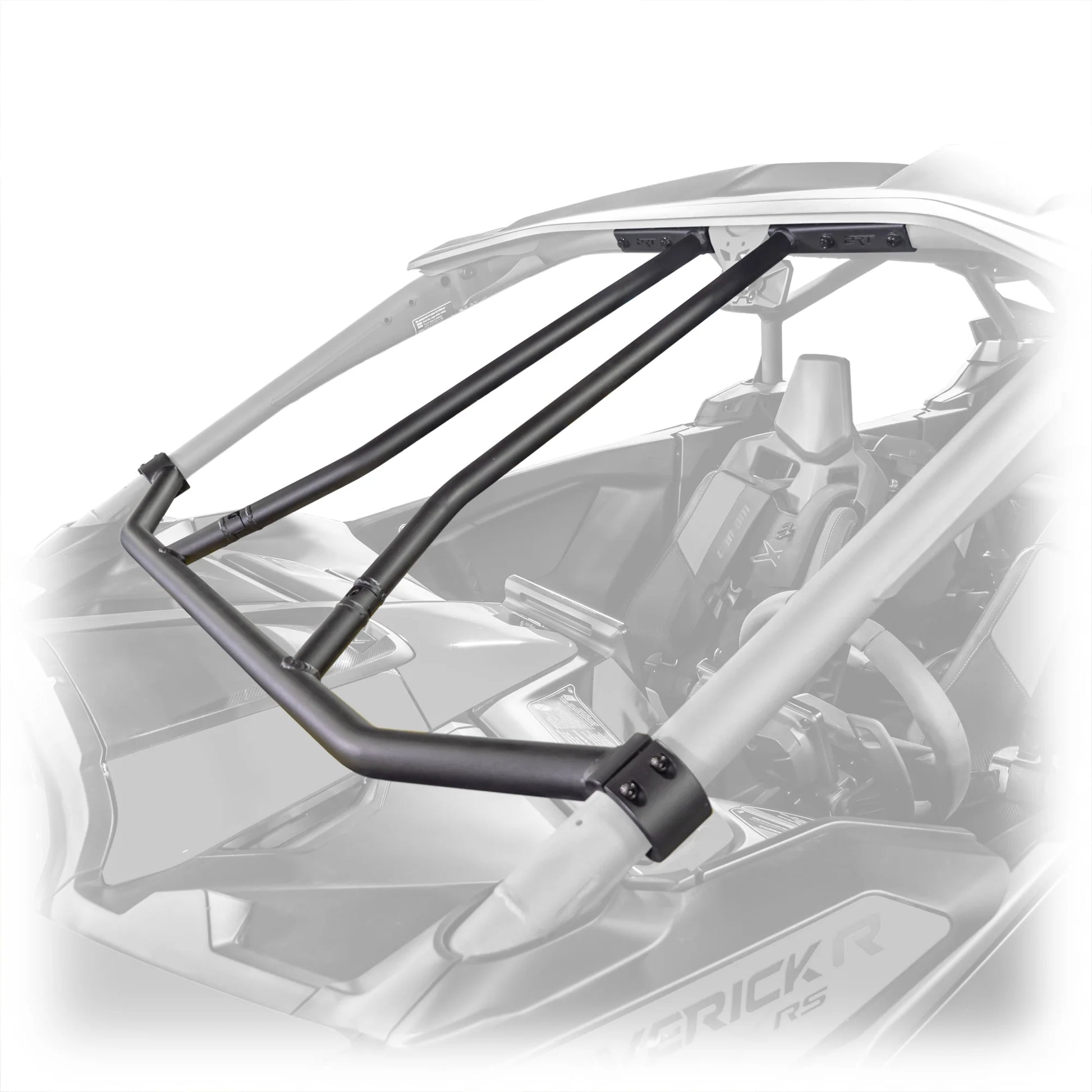 DRT Bolt on Intrusion Bar Kit for OE Cage Fits: CAN-AM MAVERICK R 2024+ / Max Black white Side View
