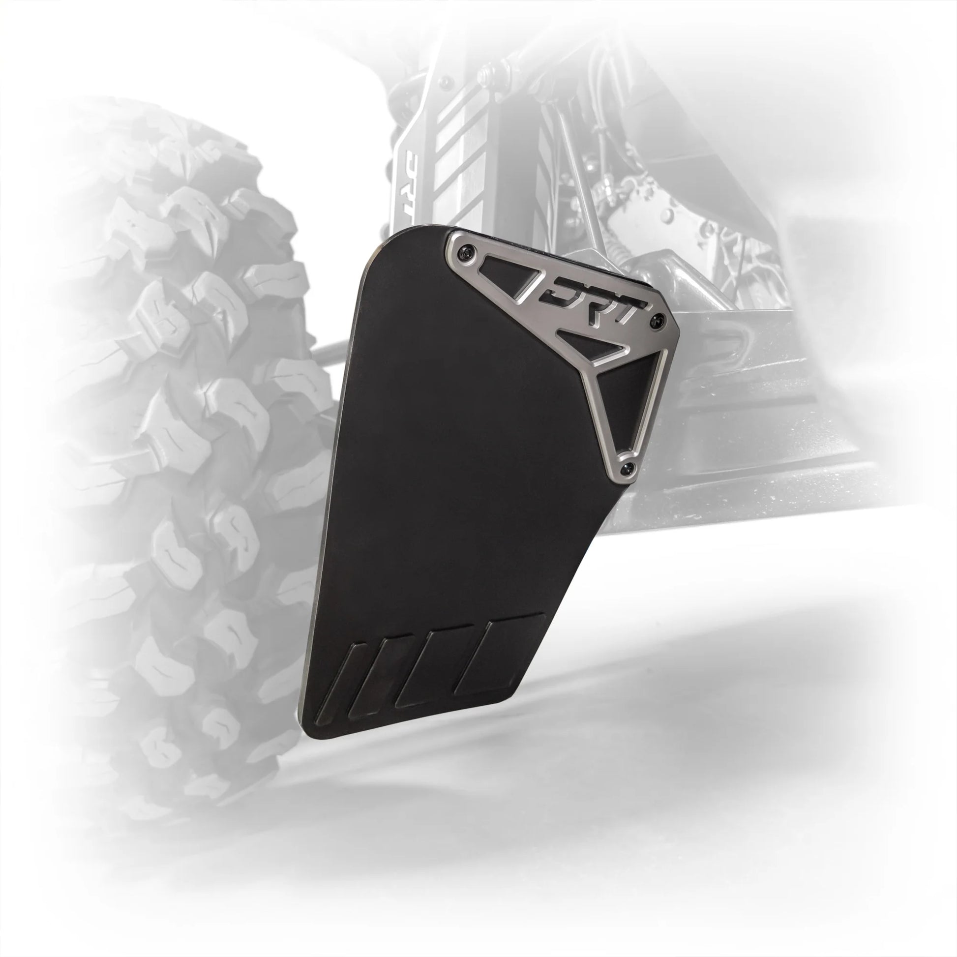 DRT Billet Aluminum Extended Rear Mud Rock Flap Guards Guard CAN AM MAVERICK X3 2017+ Black White Pic