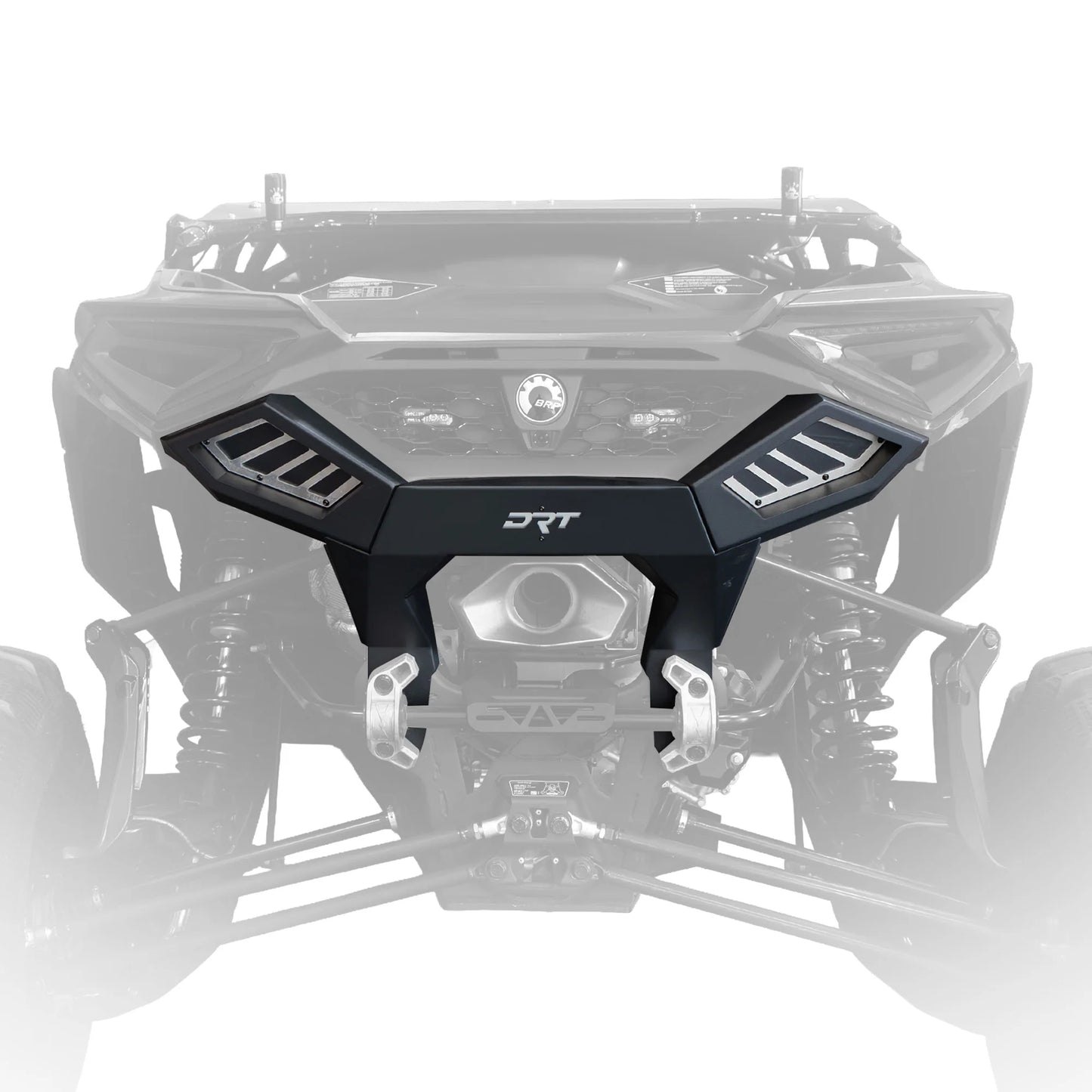 Maverick R Rear Bumper Mounted on UTV with blurred background