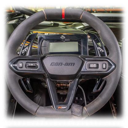 DRT Billet Paddle Shifter Shift Handles Fits: CAN-AM MAVERICK R 2024+ All Models Front View