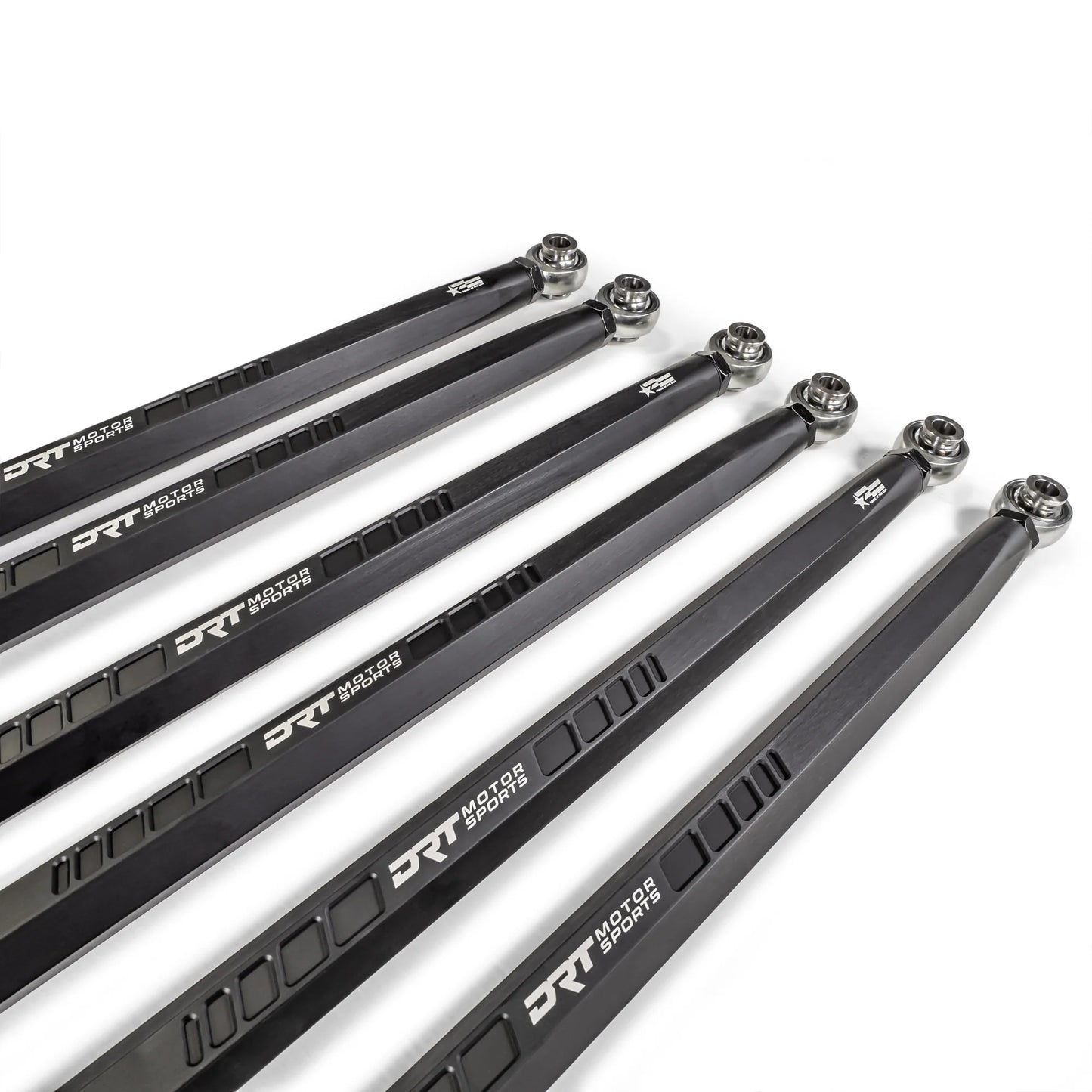 DRT MOTORSPORTS HEX Billet Radius Rods Bars Can Am MAVERICK R X XRS 2024+ Logo and Ends