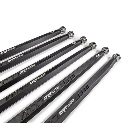 DRT MOTORSPORTS HEX Billet Radius Rods Bars Can Am MAVERICK R X XRS 2024+ Logo and Ends