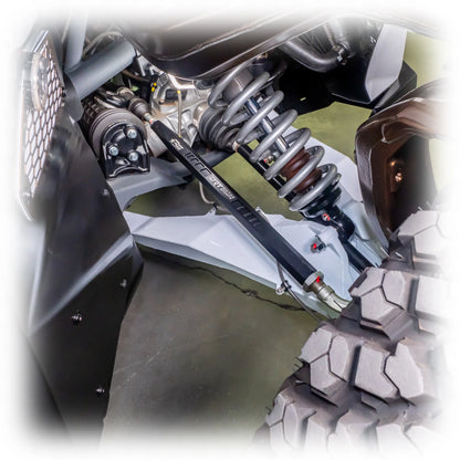 DRT Billet HEX 6061 Ultra Heavy Duty Tie Rods Rod Kit CAN AM MAVERICK R 2024+ Installed with logo