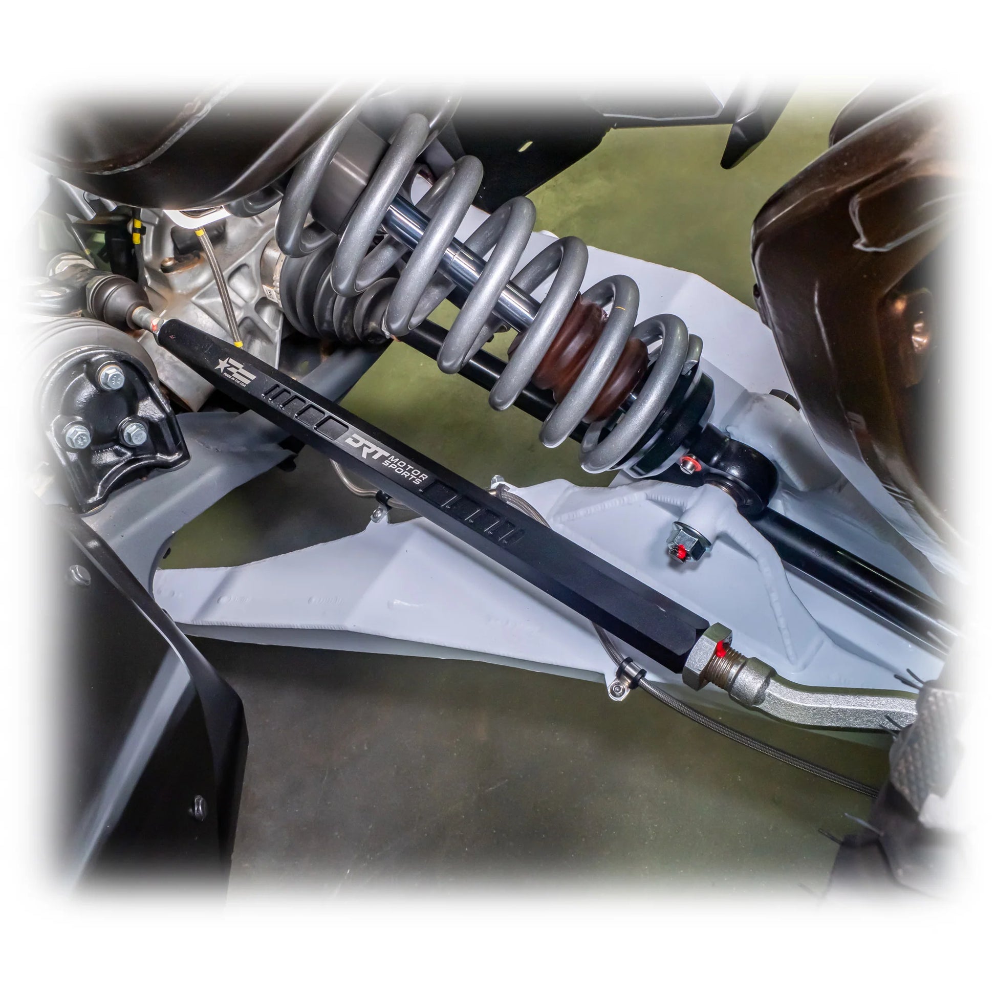 DRT Billet HEX 6061 Ultra Heavy Duty Tie Rods Rod Kit CAN AM MAVERICK R 2024+ Installed top view