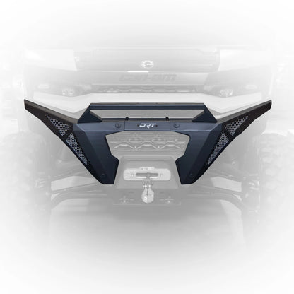 Black car bumper on a white background