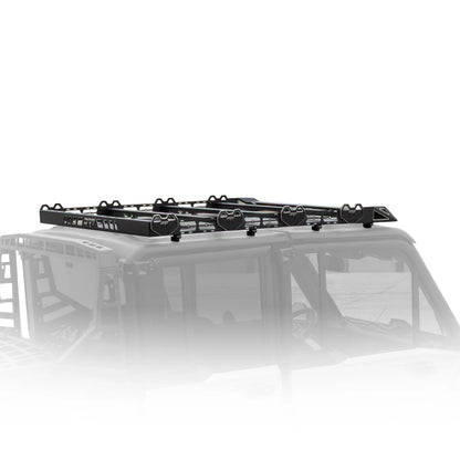 Car roof rack system on a white background