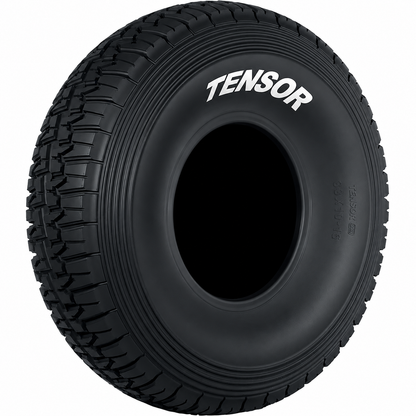 Black tire with 'Tensor' branding on a white background