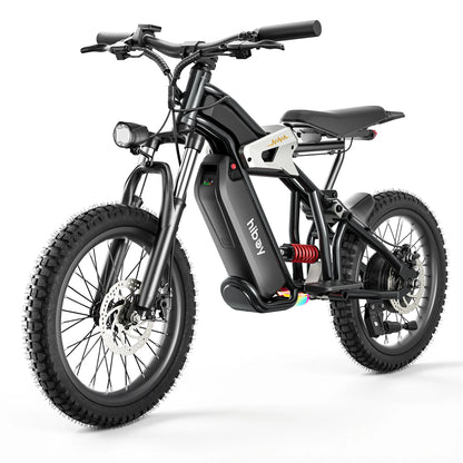 hiboy Electric dirtbike black on white background
