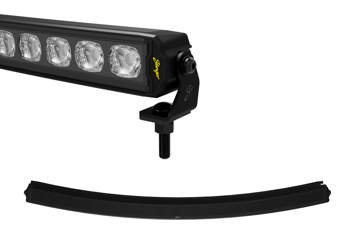 Stinger curved LED light bar with mounting bracket