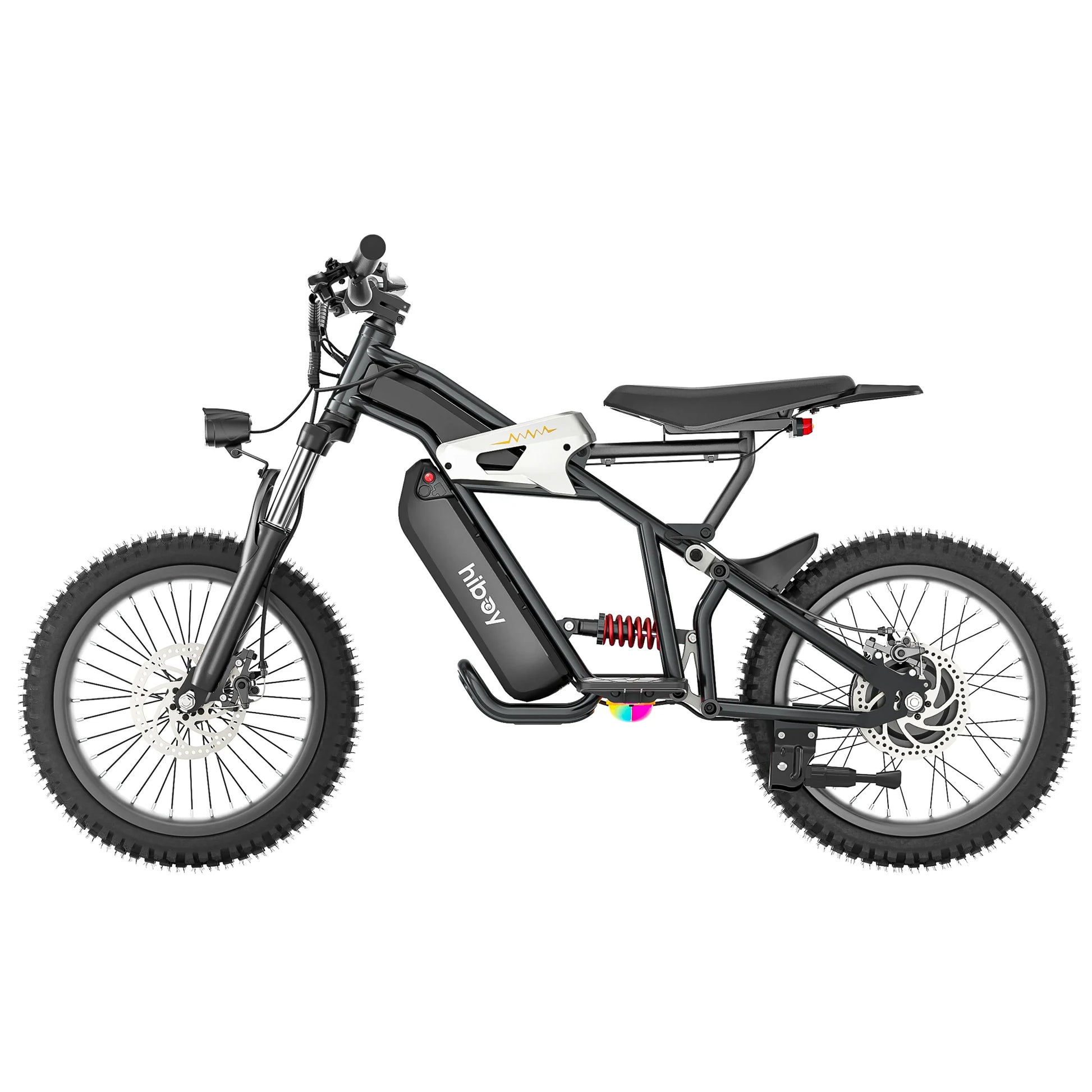 Otherside view Black bike on white background