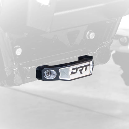 Black bumper with 'DRT' branding on a vehicle chassis.