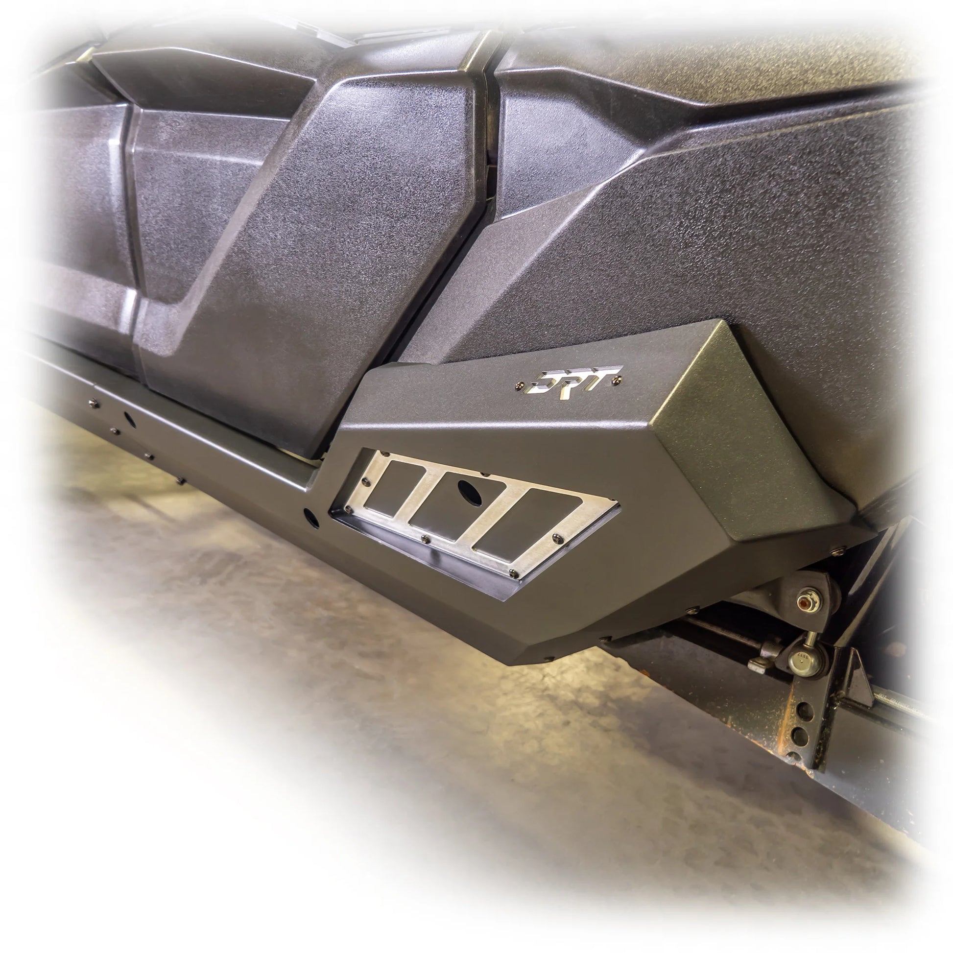 DRT Heavy Duty Rock Sliders Rails Steps Slider KAWASAKI TERYX KRX1000 4 KRX 1000 Aluminum Accent and Logo 