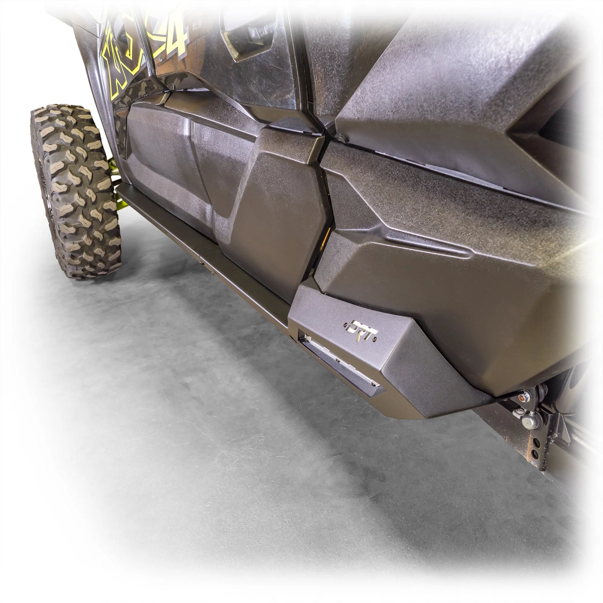 DRT Heavy Duty Rock Sliders Rails Steps Slider KAWASAKI TERYX KRX1000 4 KRX 1000 Rear View