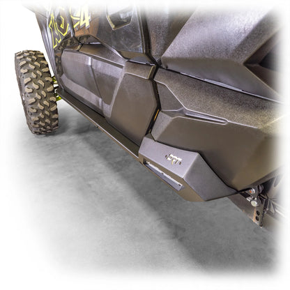 DRT Heavy Duty Rock Sliders Rails Steps Slider KAWASAKI TERYX KRX1000 4 KRX 1000 Rear View