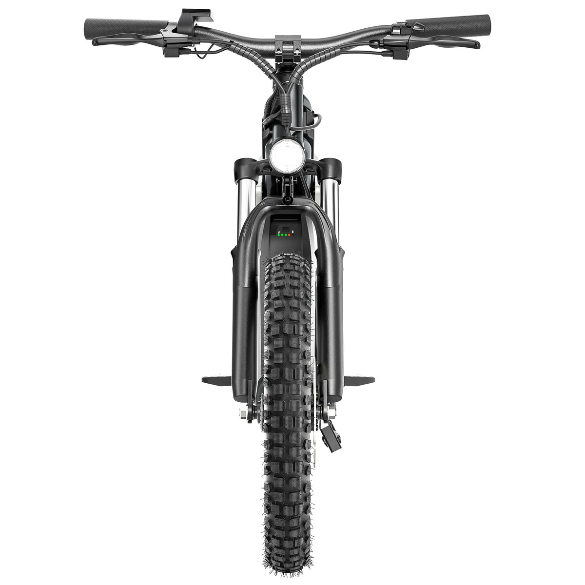 Front view on white background