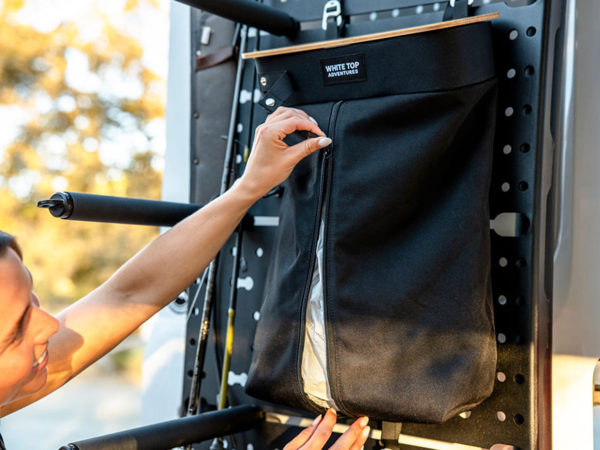 White Top Adventures TidyTrail™ Hanging Trash Bag