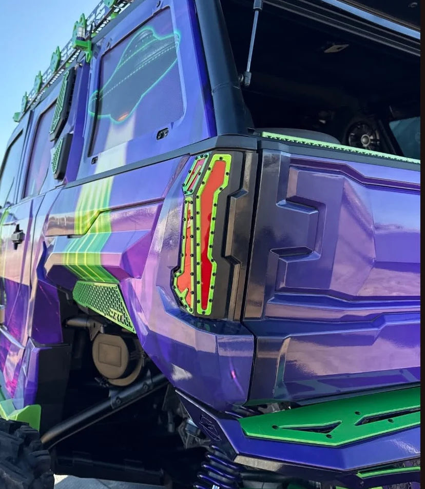 Taillight mounted on machine 