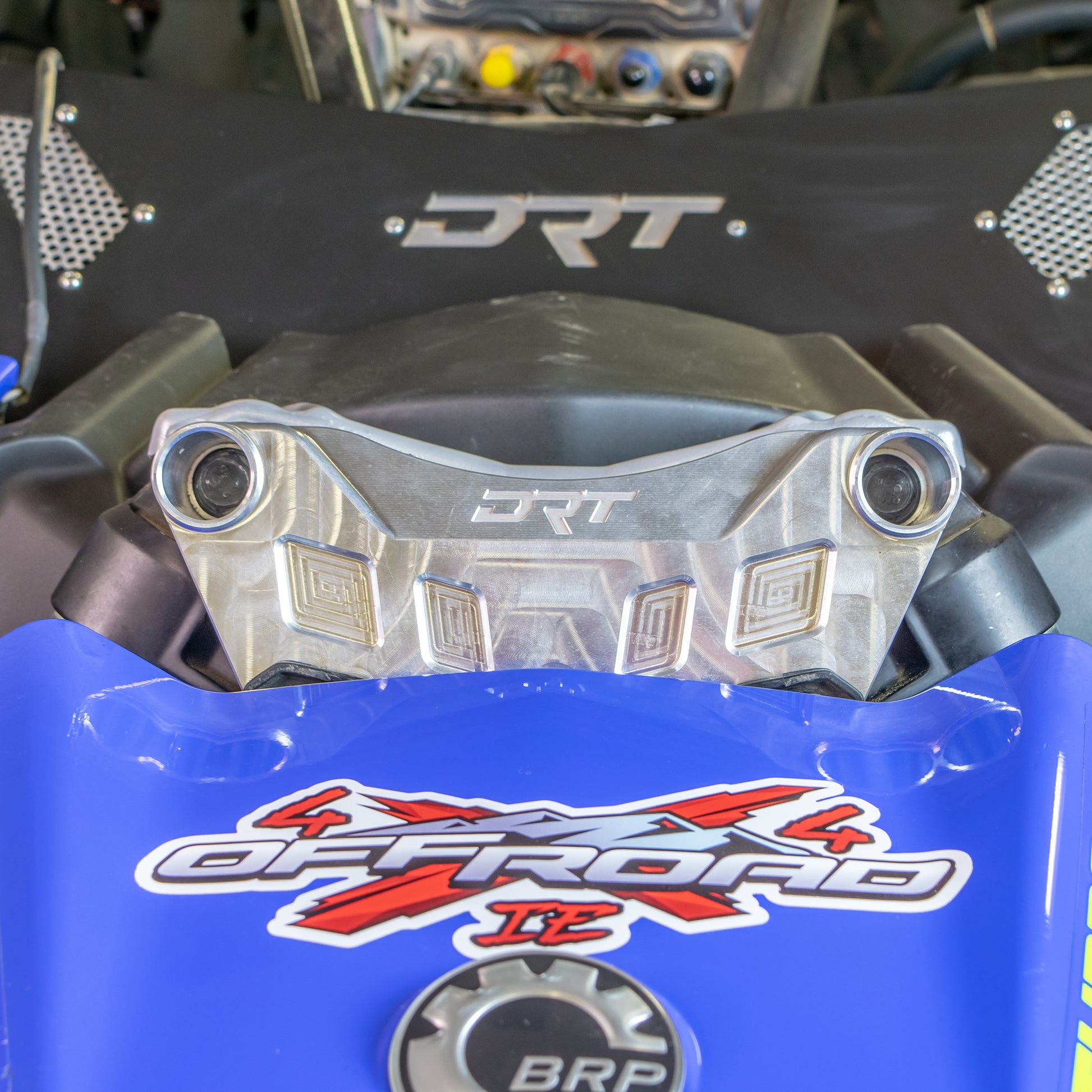 DRT Motorsports Can Am Maverick X3 2017+ Billet Shock Tower Brace mounted view #2