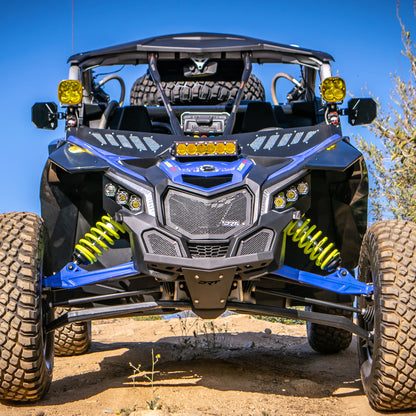 DRT Can Am Maverick X3 2017+ Wind Diffuser on machine front angle