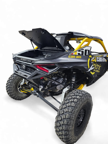 Can-Am XMR electric off-road vehicle on a white background