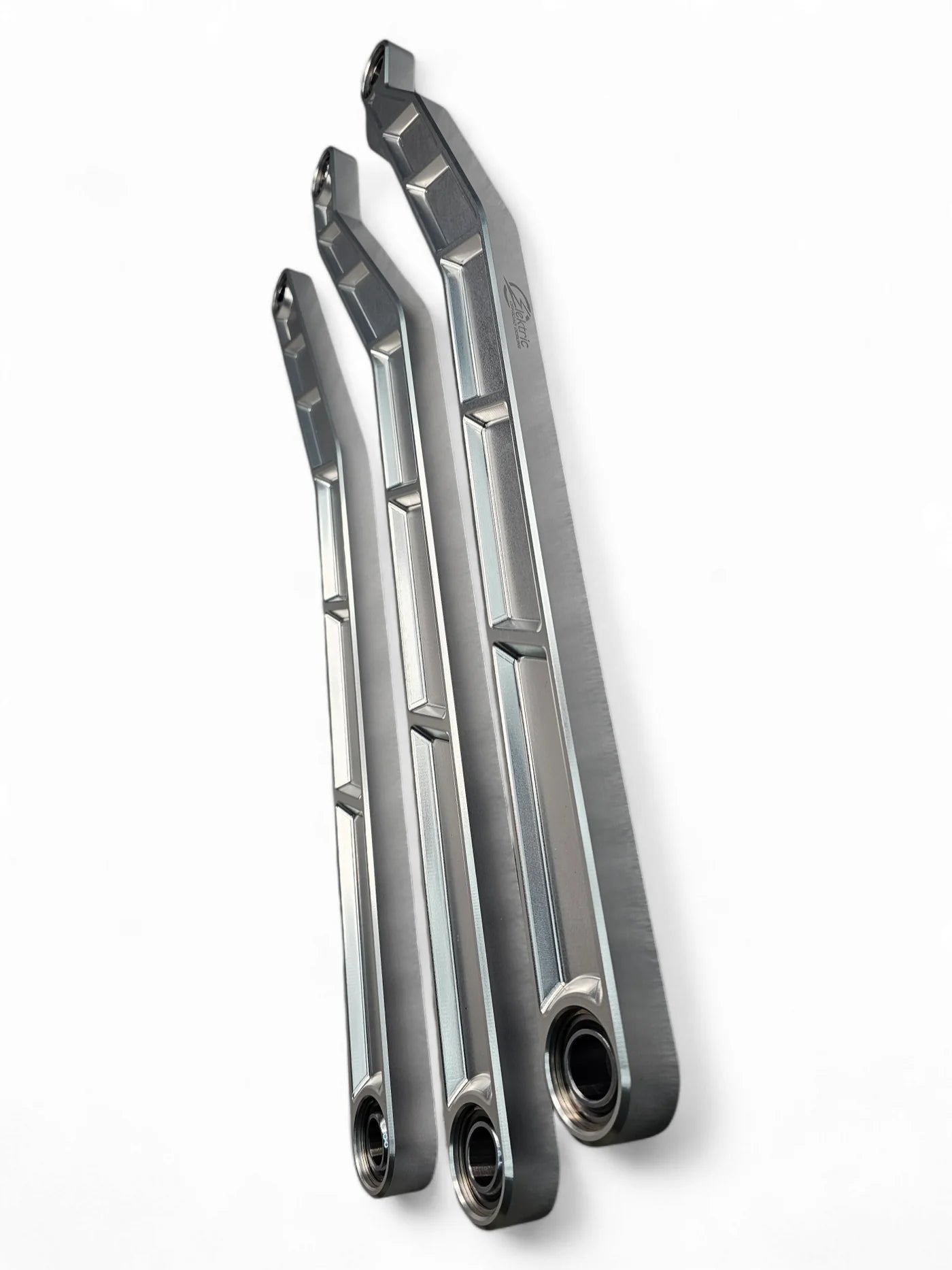 Elektric Offroad Billet Aluminum Clear Anodized High Clearance Radius Rods / Bars (6 pc) Can-Am X3 72" Side Detail View