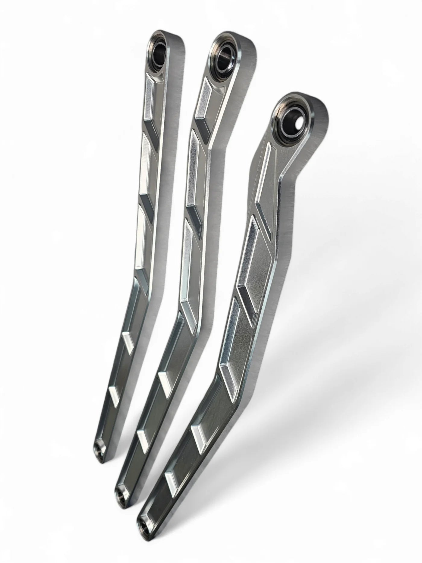 Elektric Offroad Billet Aluminum Clear Anodized High Clearance Radius Rods / Bars (6 pc) Can-Am X3 72" Side View