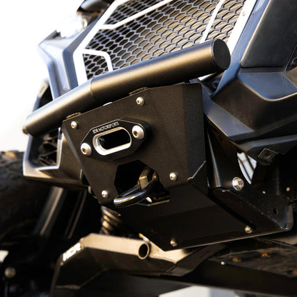 Can-Am Maverick R Winch Skid Plate Single Tube Front Bumper Bottom Angle