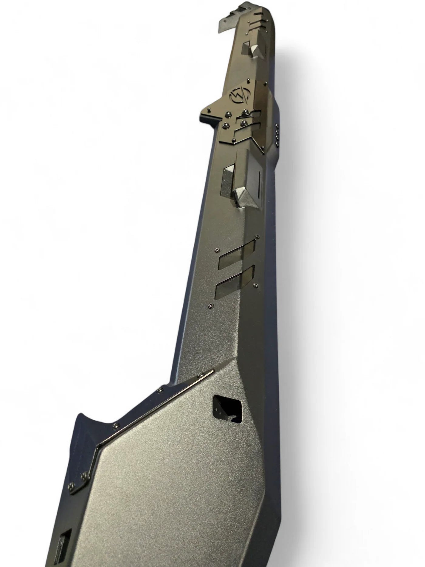 Close-up of a metallic object with a white background