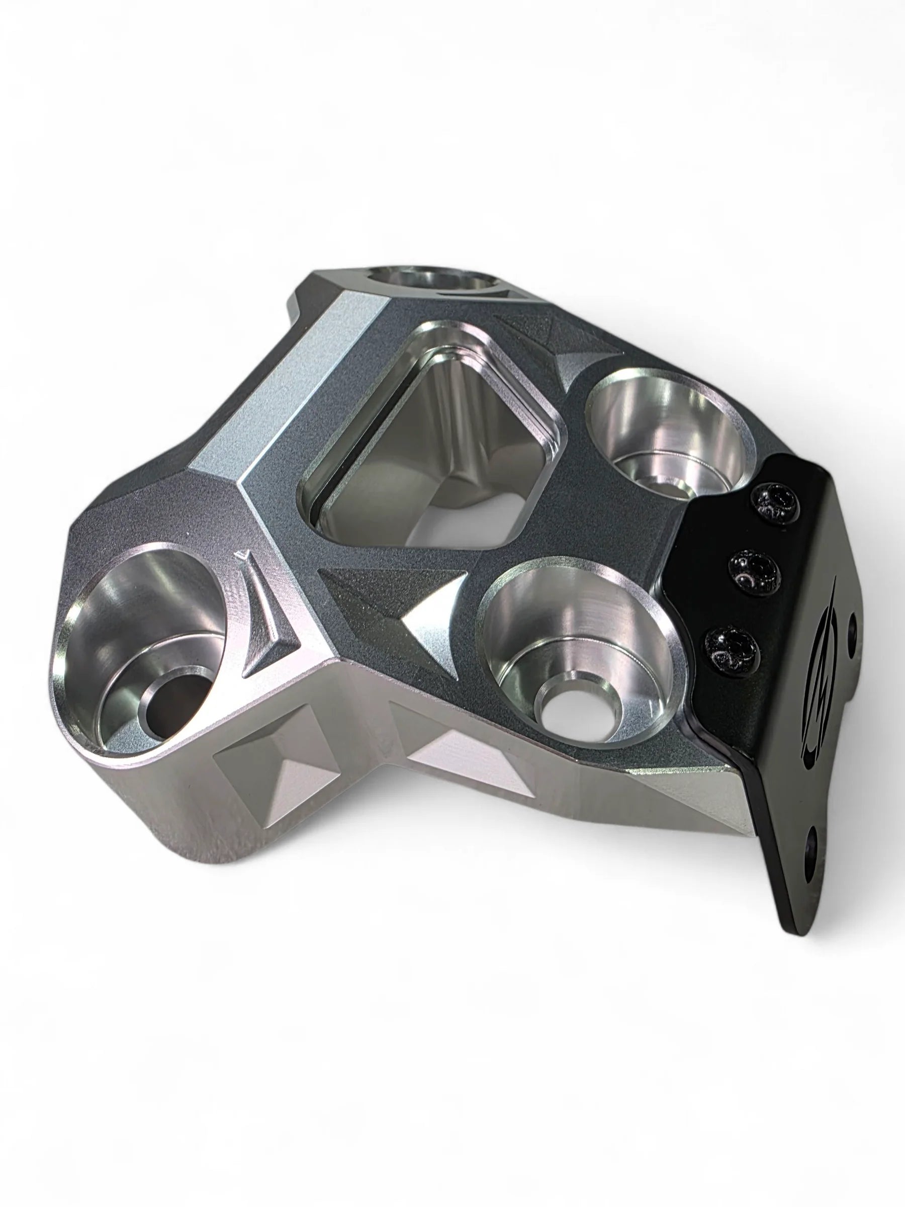 Metal mechanical component on a white background