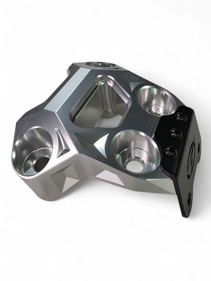 Metal mechanical component on a white background