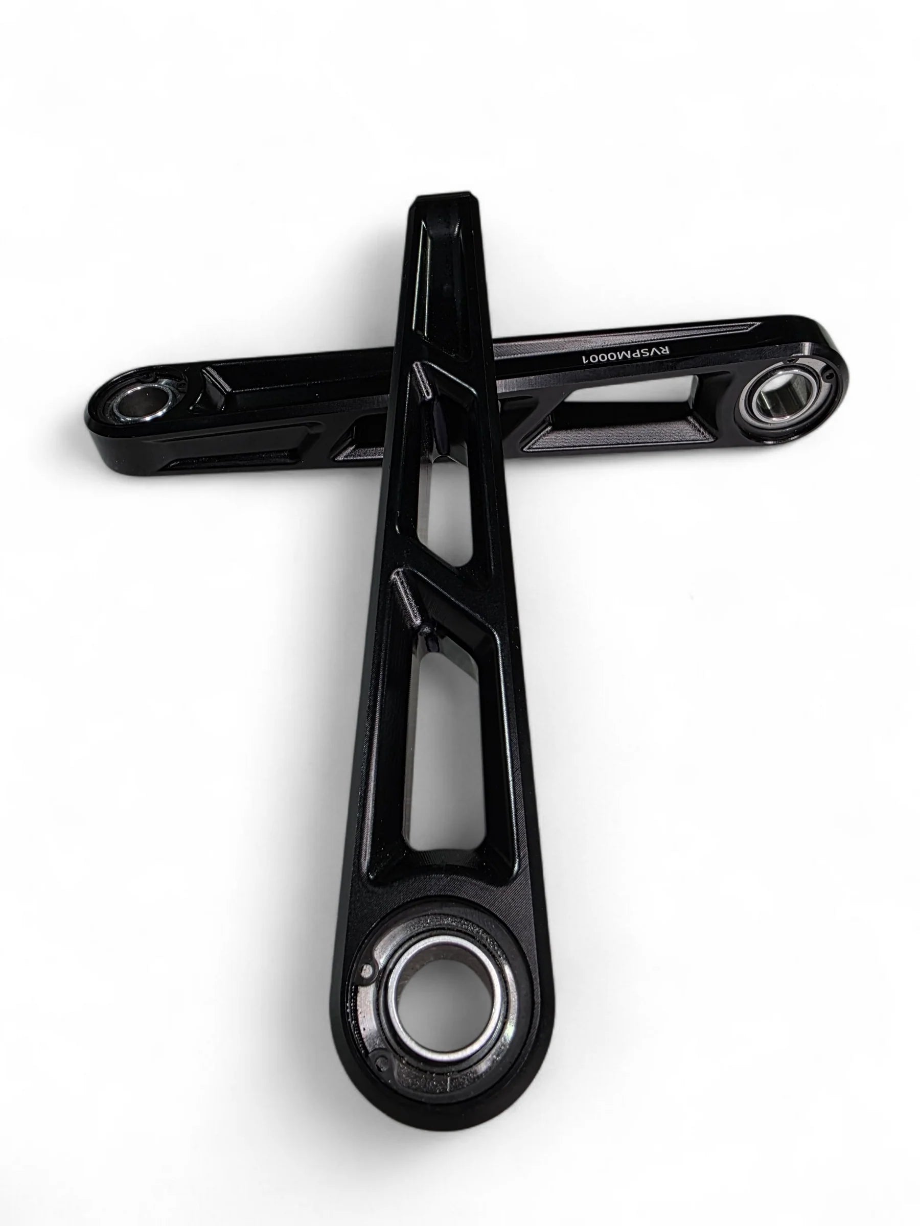 Black Sway Bar links on white back ground