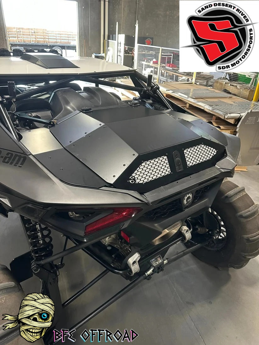 SDR CAN AM MAVERICK R X / XRS 24+ Aluminum Storage Box Trunk Lid Enclosure Black