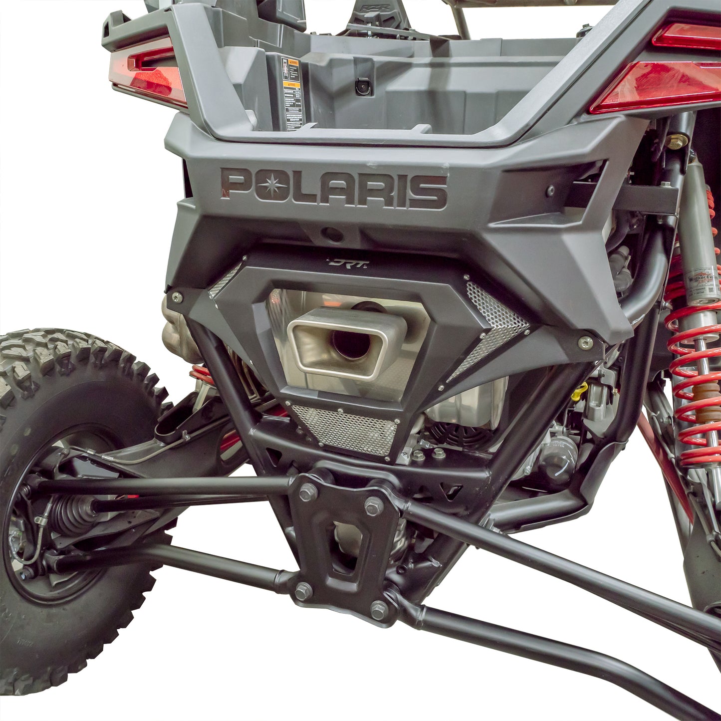 DRT Motorsports Polaris Pro R 2022+ Aluminum Exhaust Cover side mounted view