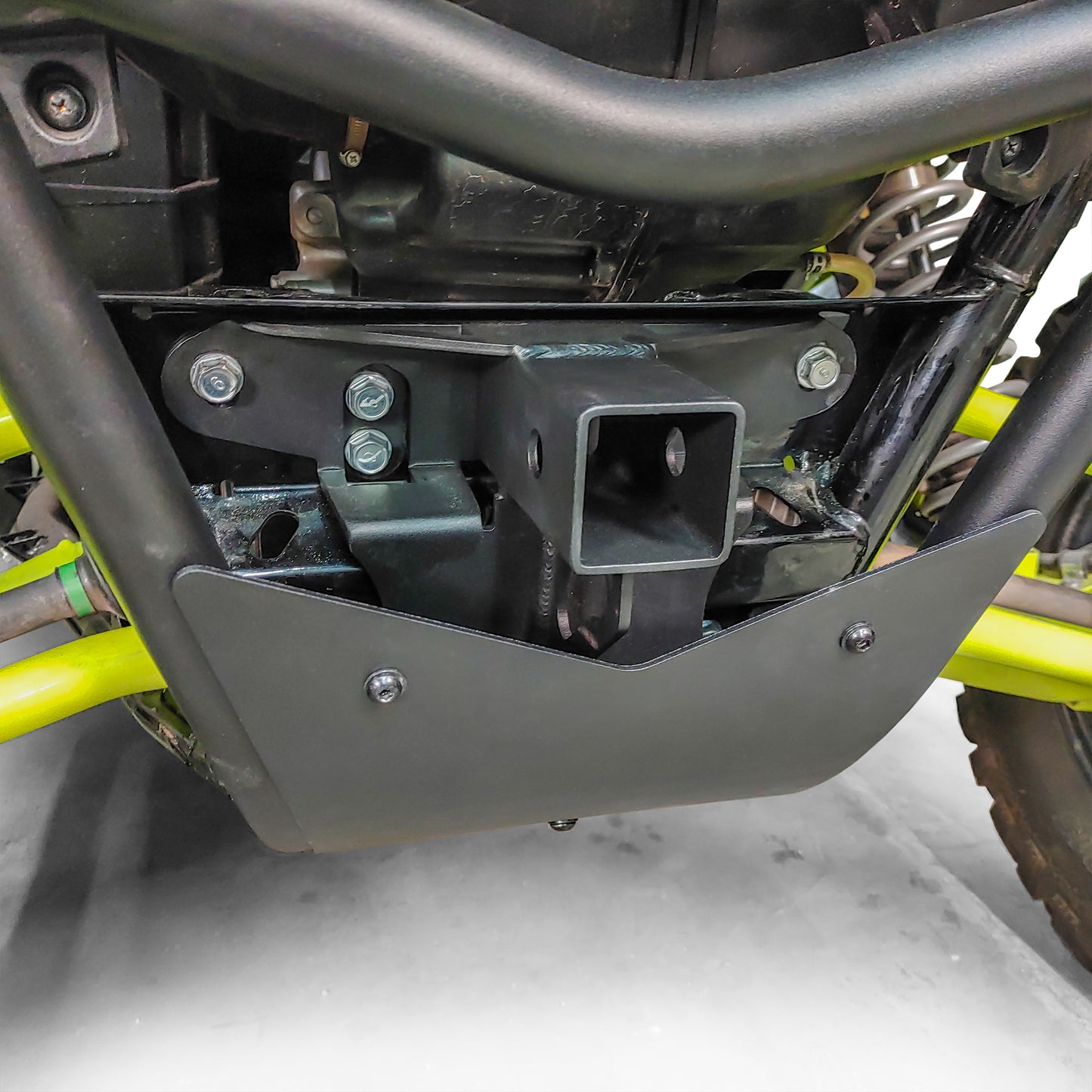 DRT Motorsports Kawasaki Teryx KRX/4 1000 2.0 in Hitch Receiver mounted close view