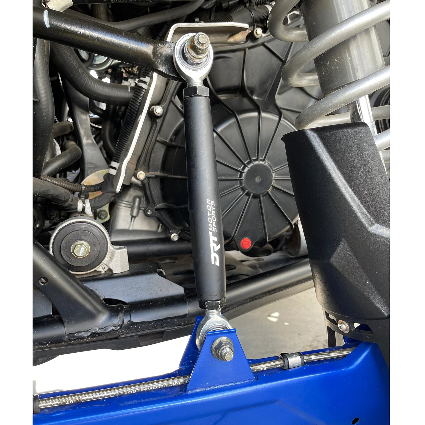 DRT Motorsports Billet Aluminum Barrel Adjustable Rear Sway Bar Link Kit Polaris PRO XP installed view