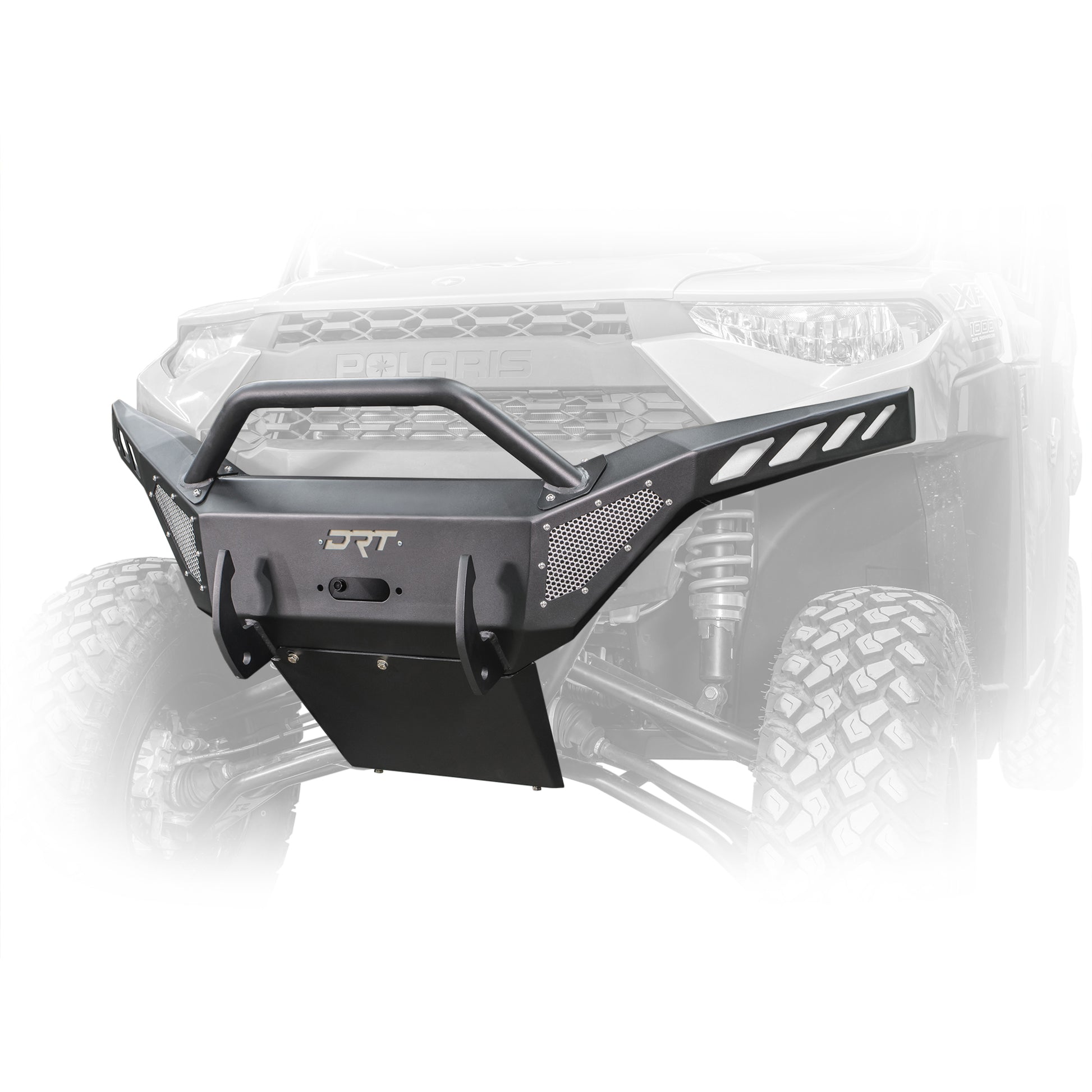 DRT Polaris 2019+ Ranger XP 1000 All Models Front Winch Bumper and Skid Plate front right view