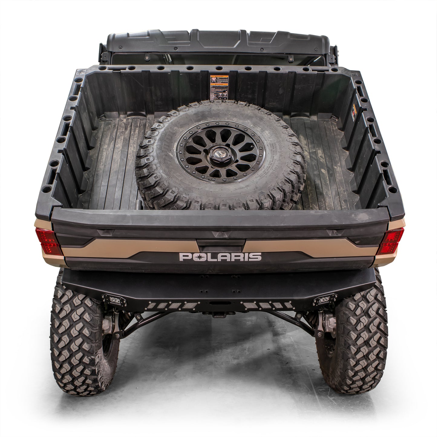 DRT Polaris 2019+ Ranger XP 1000 All Models Rear Winch Bumper with LED on machine bed dumping front