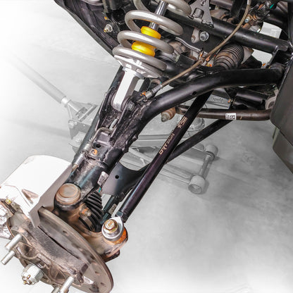 DRT Motorsports UHD (AL7075) Tie Rod Kit - Polaris PRO XP Platform 64" Installed Top View