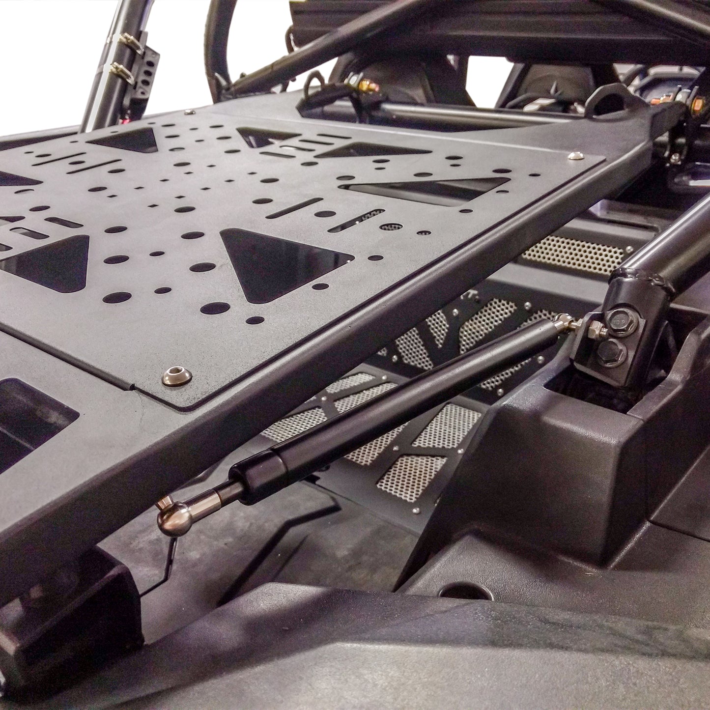 DRT Motorsports RZR 2014+ XP 1000 / XP Turbo / Turbo S Adventure Rack / Tire Carrier Closed with Strut