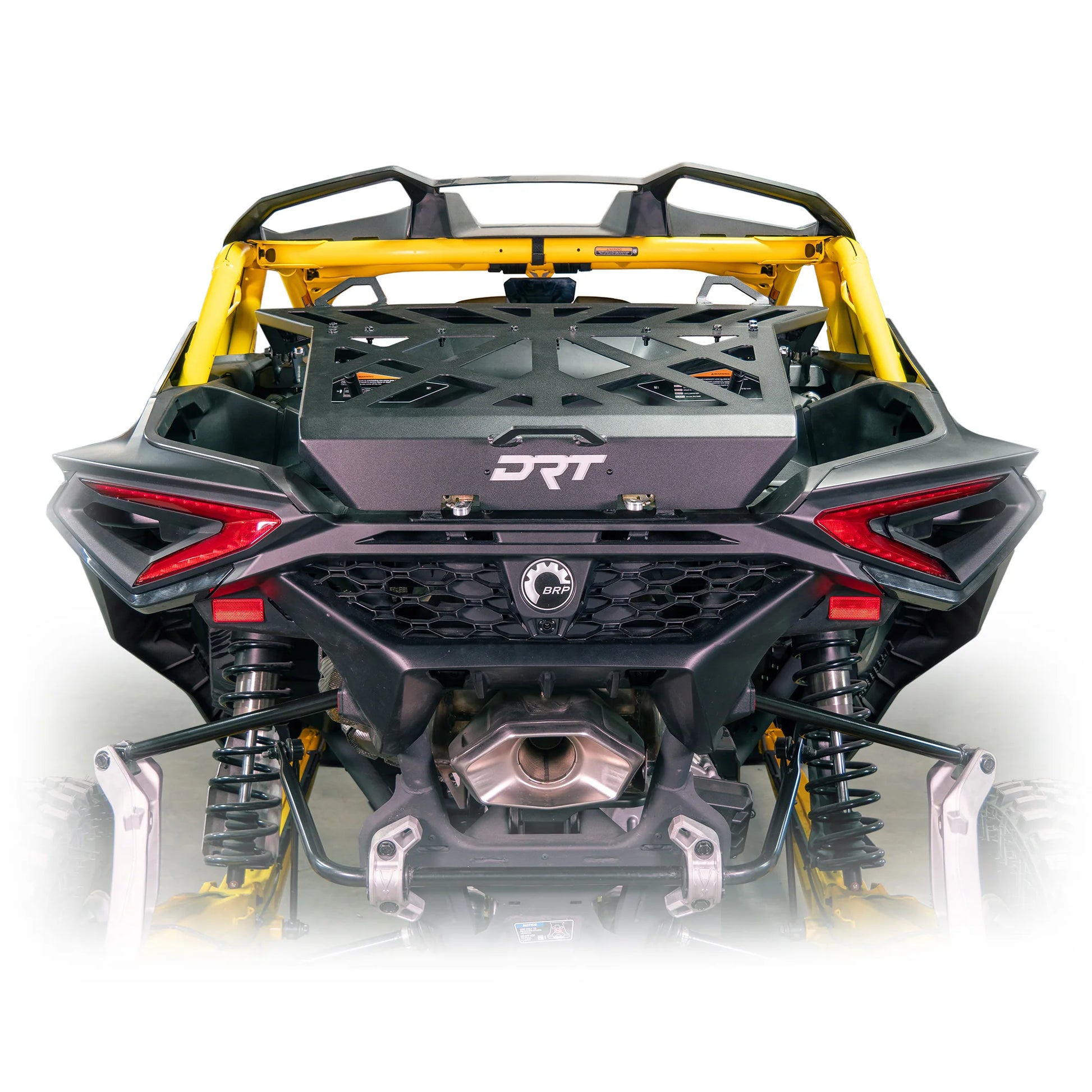 DRT Adventure Rack Spare Tire Cargo Carrier Fits: CAN-AM MAVERICK R 2024+ Rear View