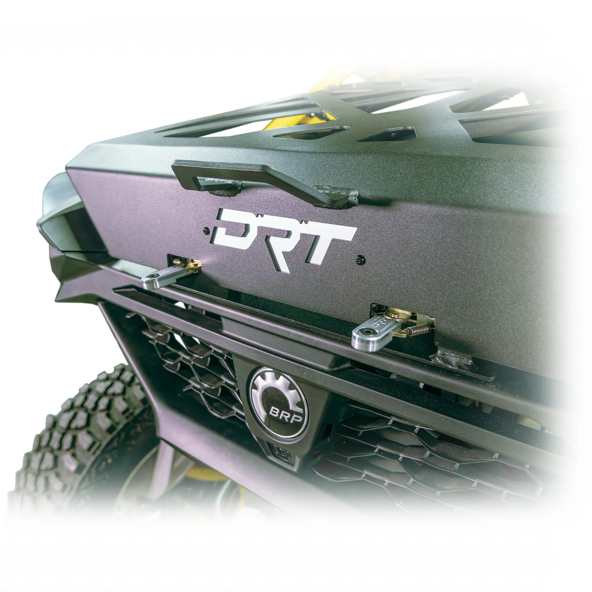 DRT Adventure Rack Spare Tire Cargo Carrier Fits: CAN-AM MAVERICK R 2024+ Billet Latches